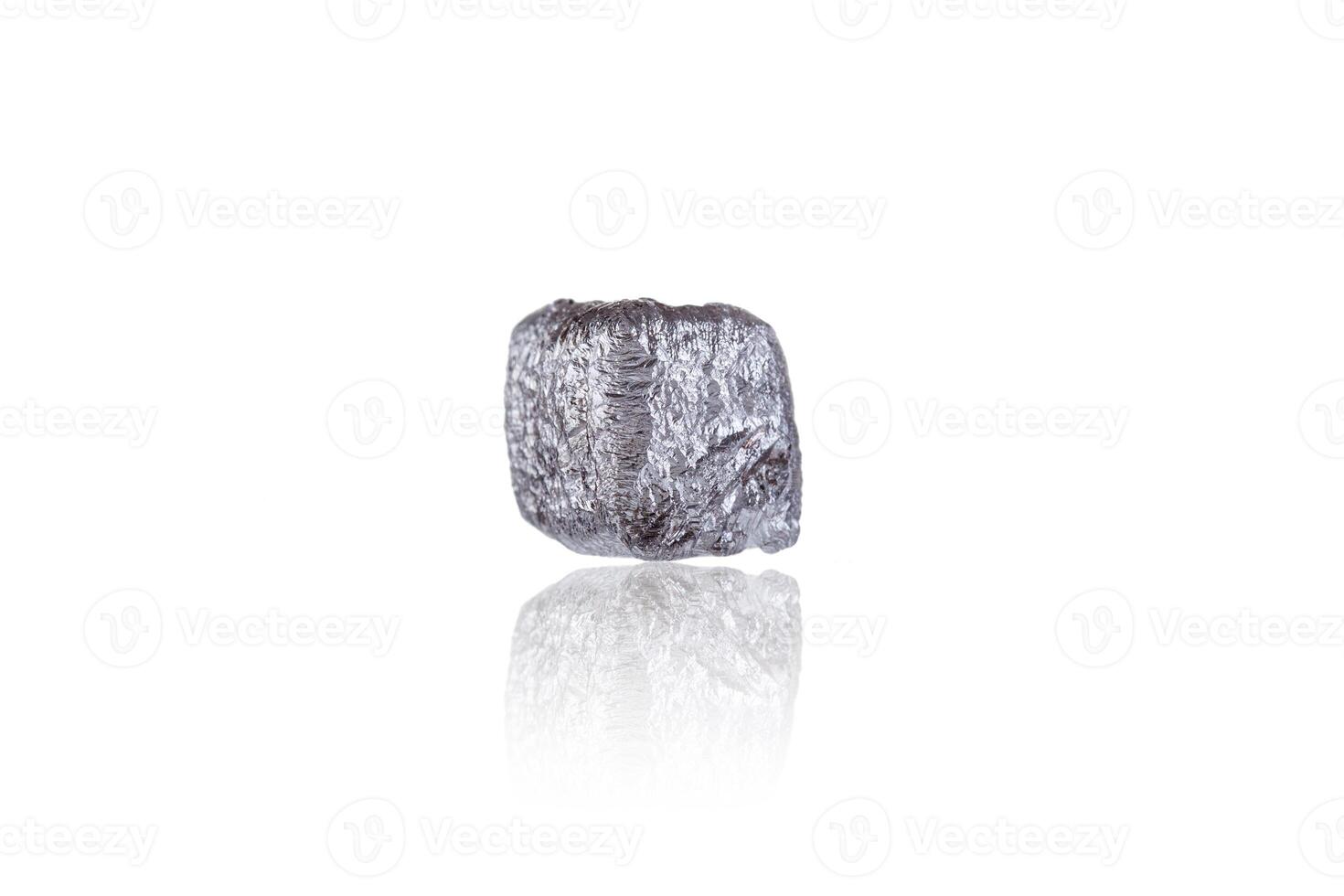 Macro mineral stone not polished diamond, on a white background, isolated on a transparent background photo
