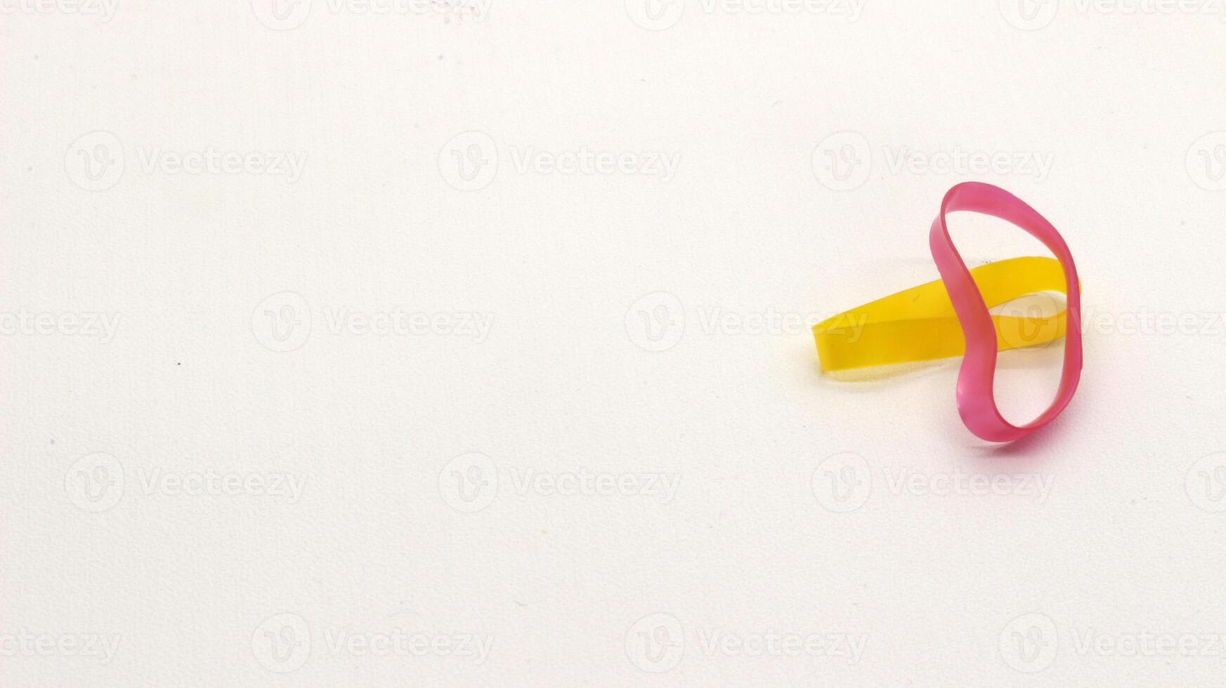 Colorful hair ties isolated photo
