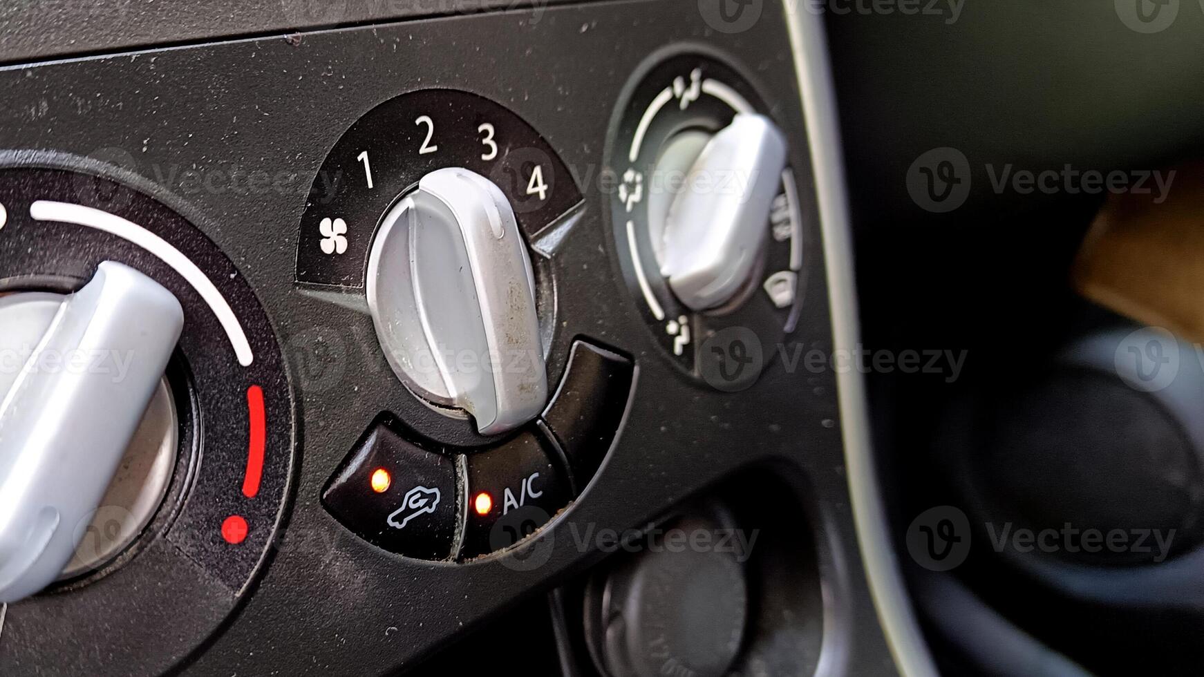 View of car air conditioning panel photo