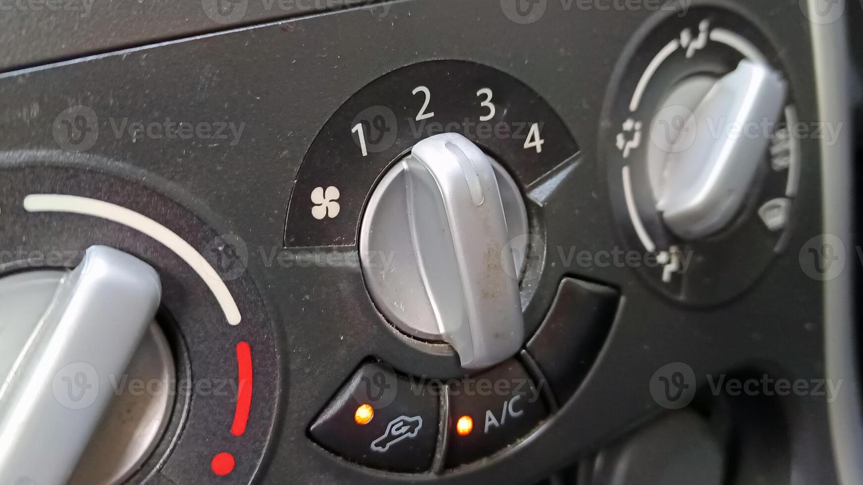 View of car air conditioning panel photo