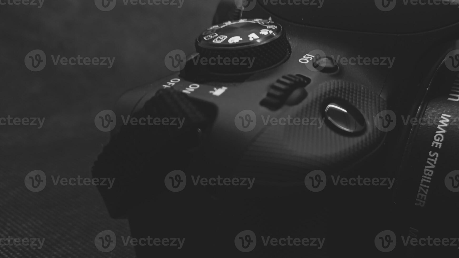 Close up view camera isolated photo