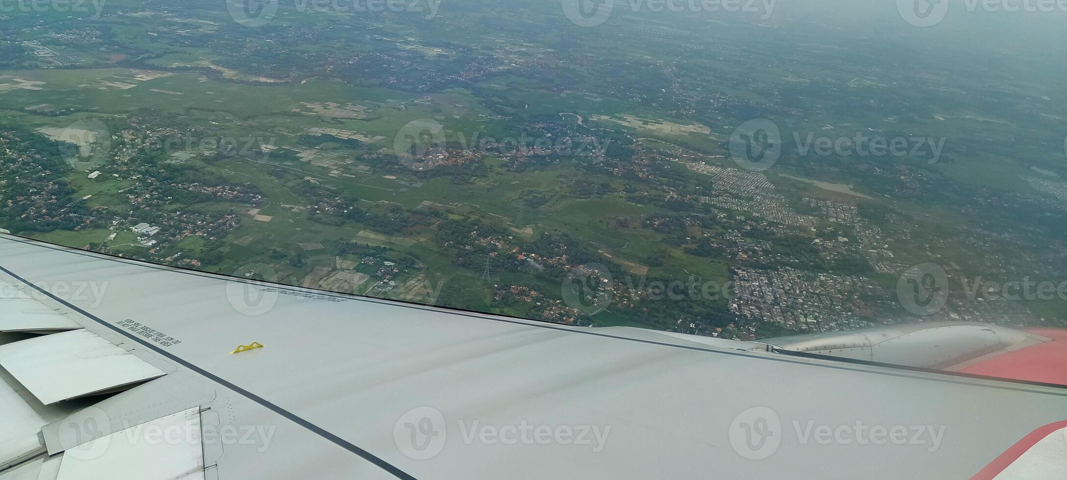 The view outside the plane if you look from the window photo