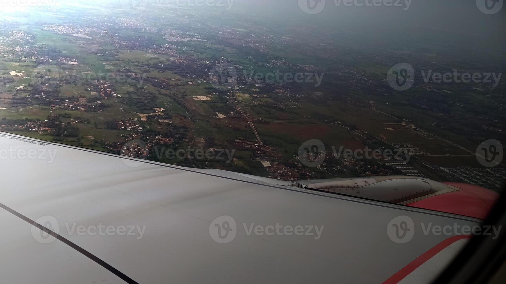 The view outside the plane if you look from the window photo