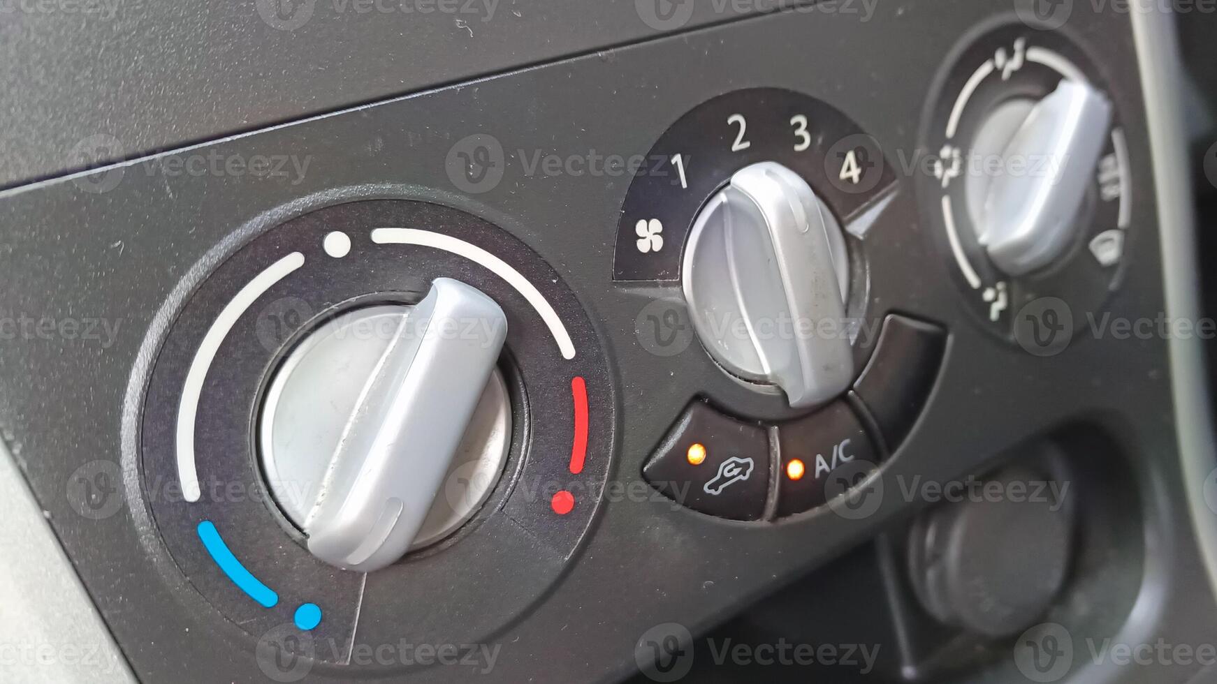 View of car air conditioning panel photo