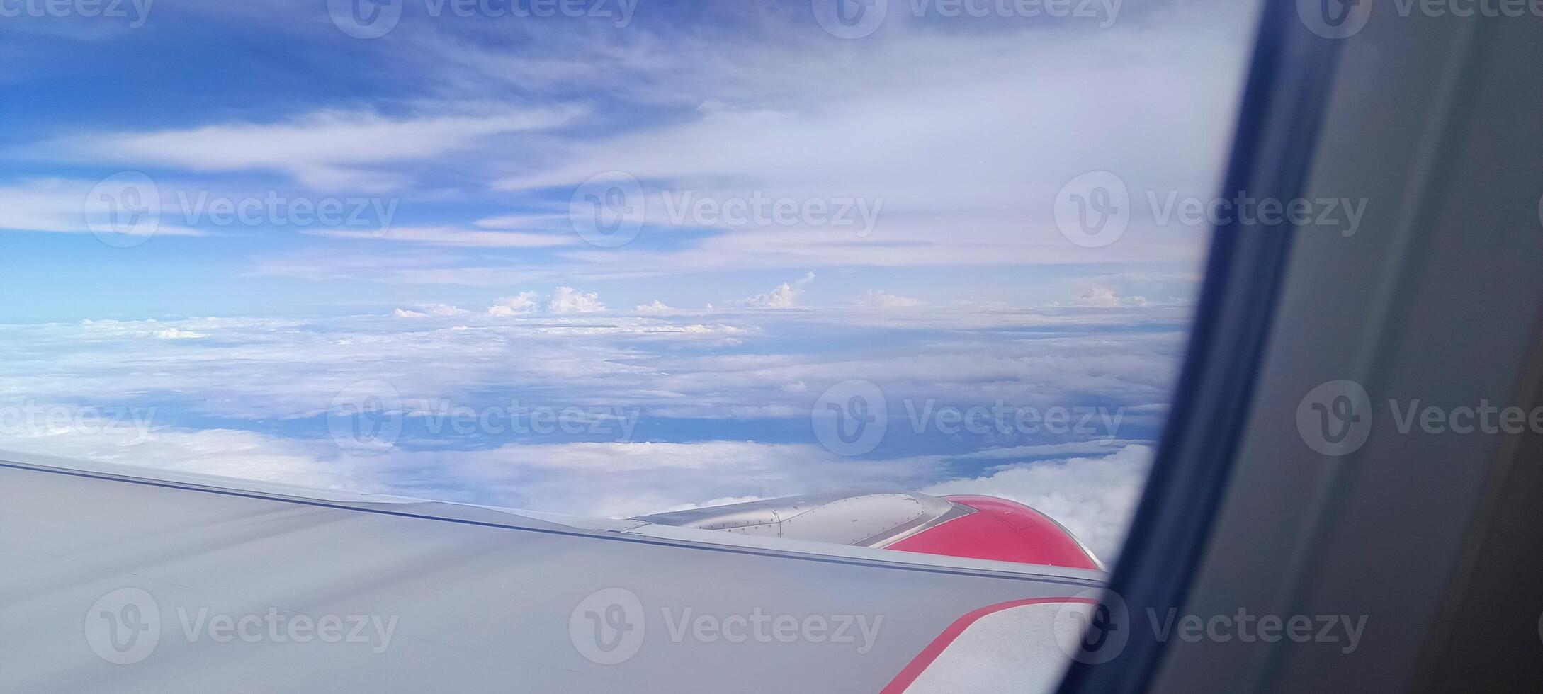 The view outside the plane from the window photo