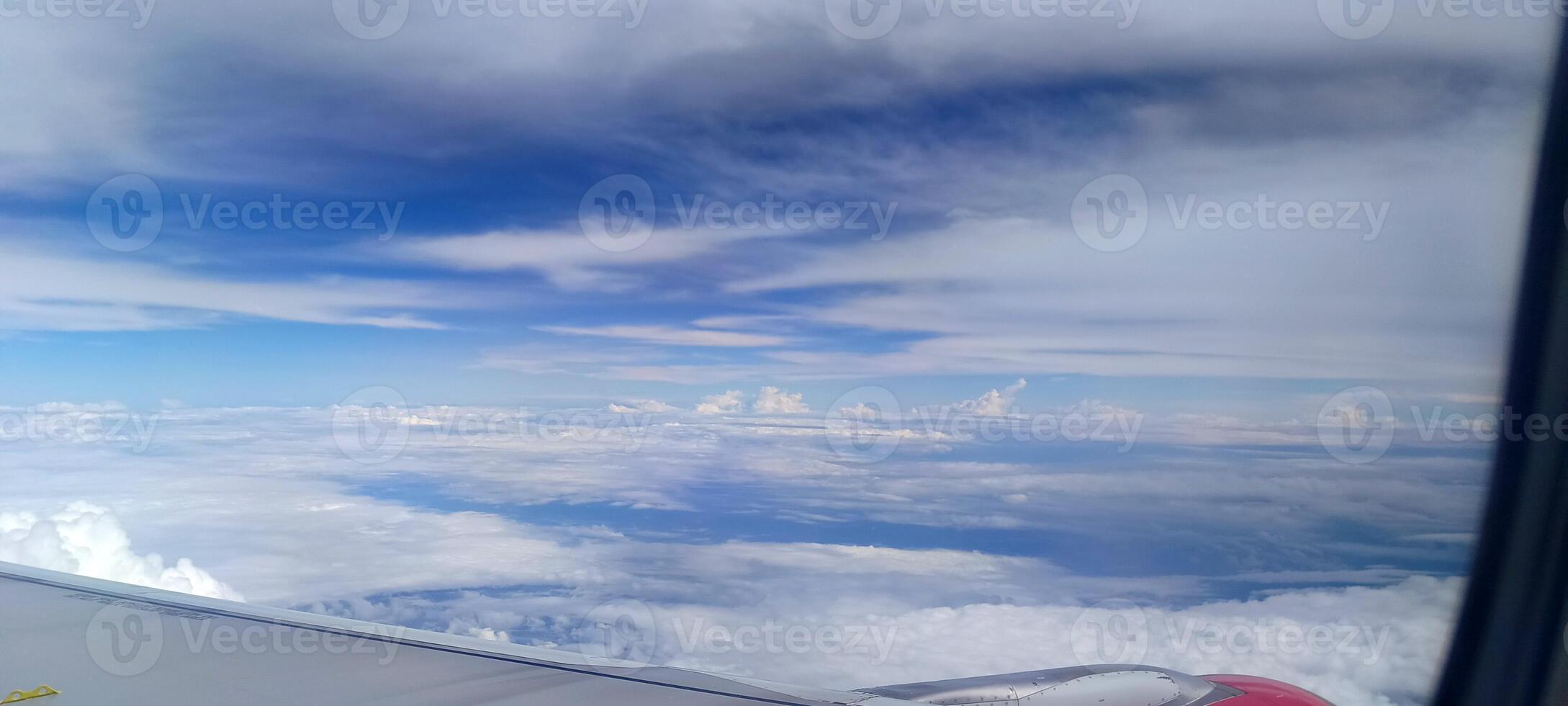 The view outside the plane from the window photo