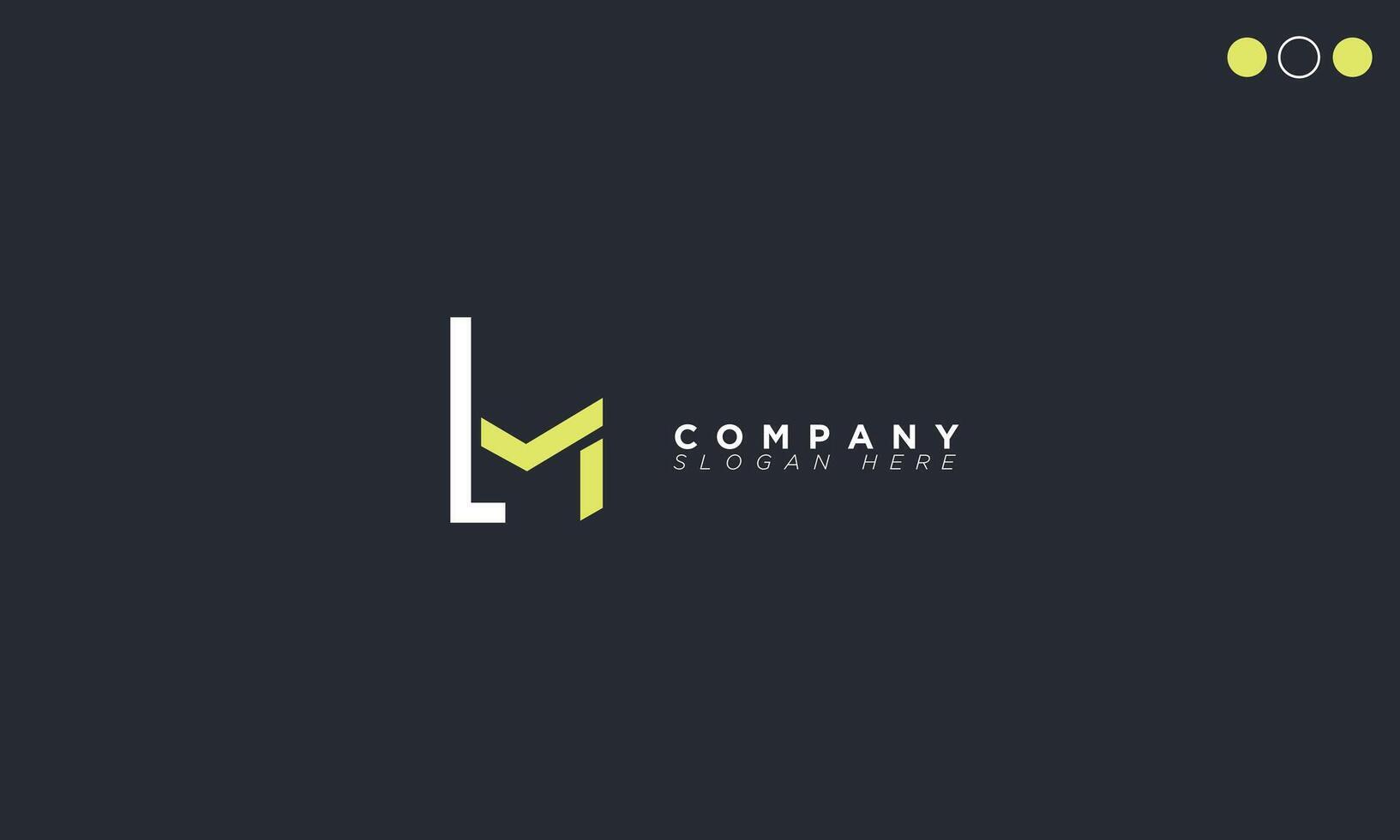 LM Alphabet letters Initials Monogram logo ML, L and M vector
