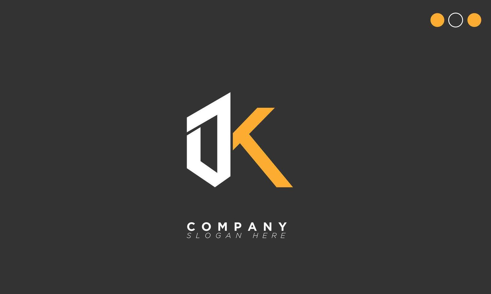 OK Alphabet letters Initials Monogram logo KO, O and K vector