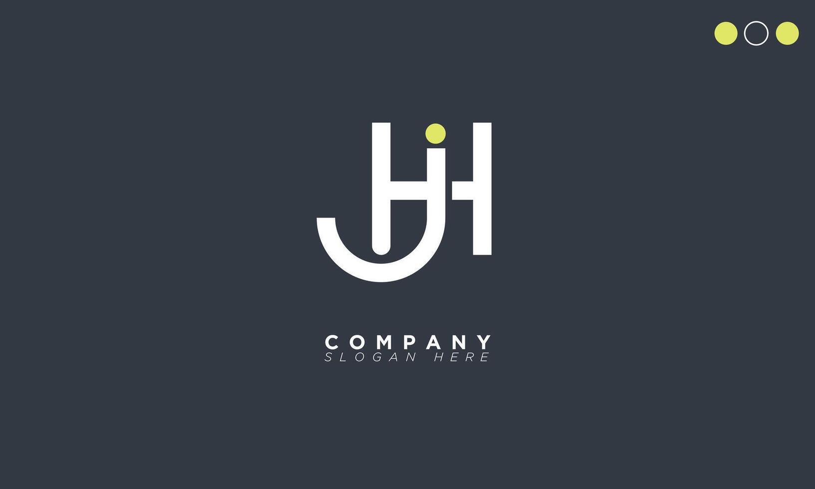 HJ Alphabet letters Initials Monogram logo JH, H and J vector