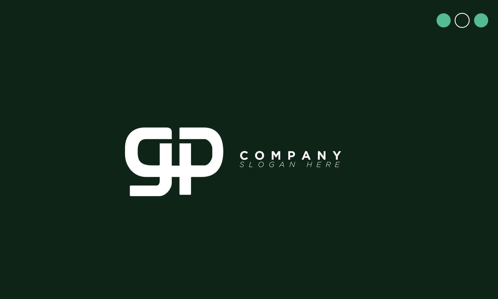 GP Alphabet letters Initials Monogram logo PG, G and P vector