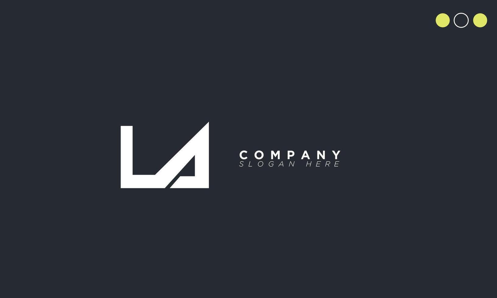 LA Alphabet letters Initials Monogram logo AL, L and A vector