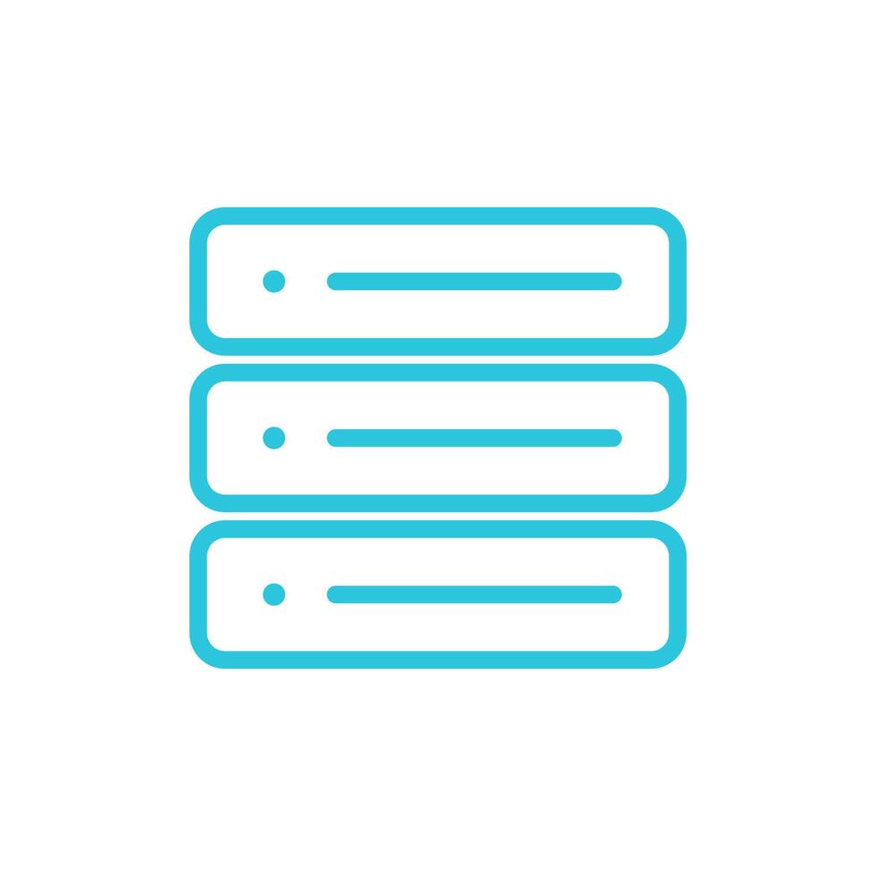 Storage data server icon. Isolated on white background. From blue icon set vector