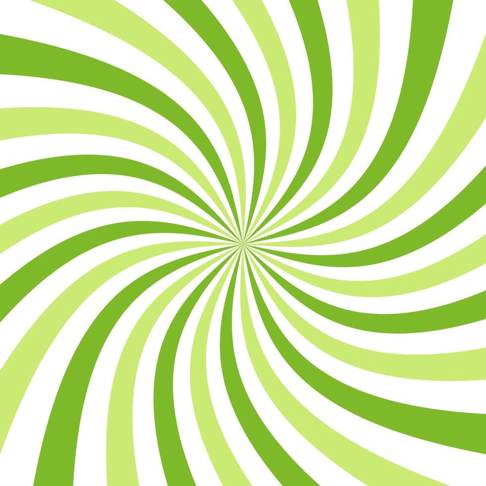 Eco green swirl pattern. Starburst, Radial swirl abstract lines vector