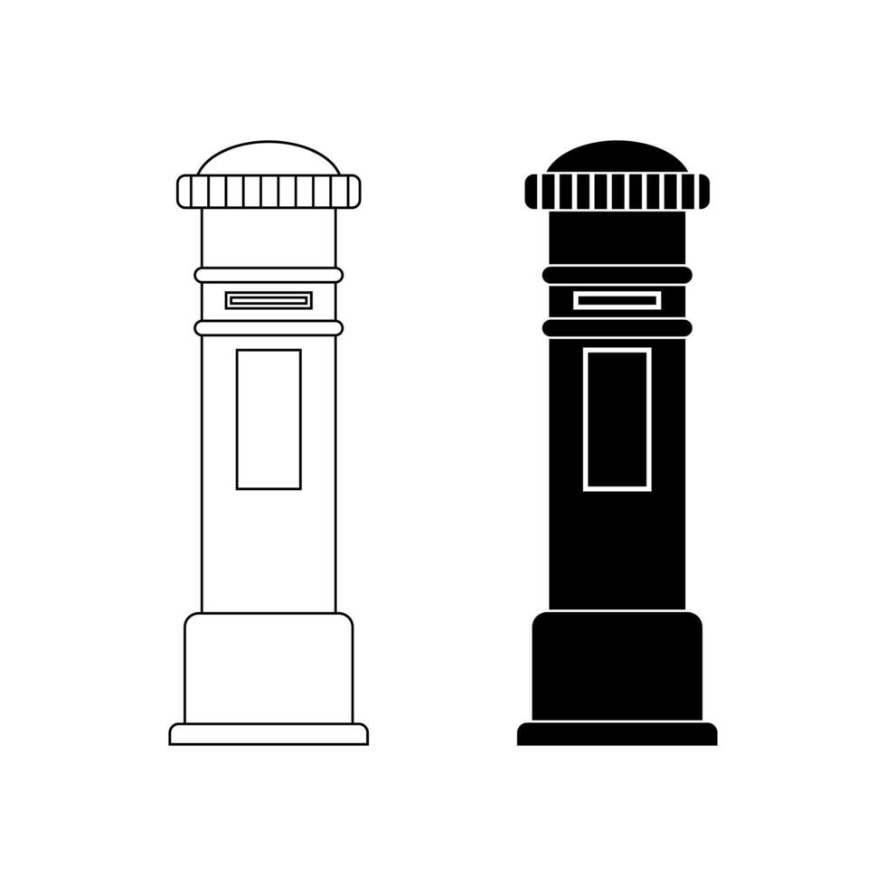 Post box pillar box icon vector