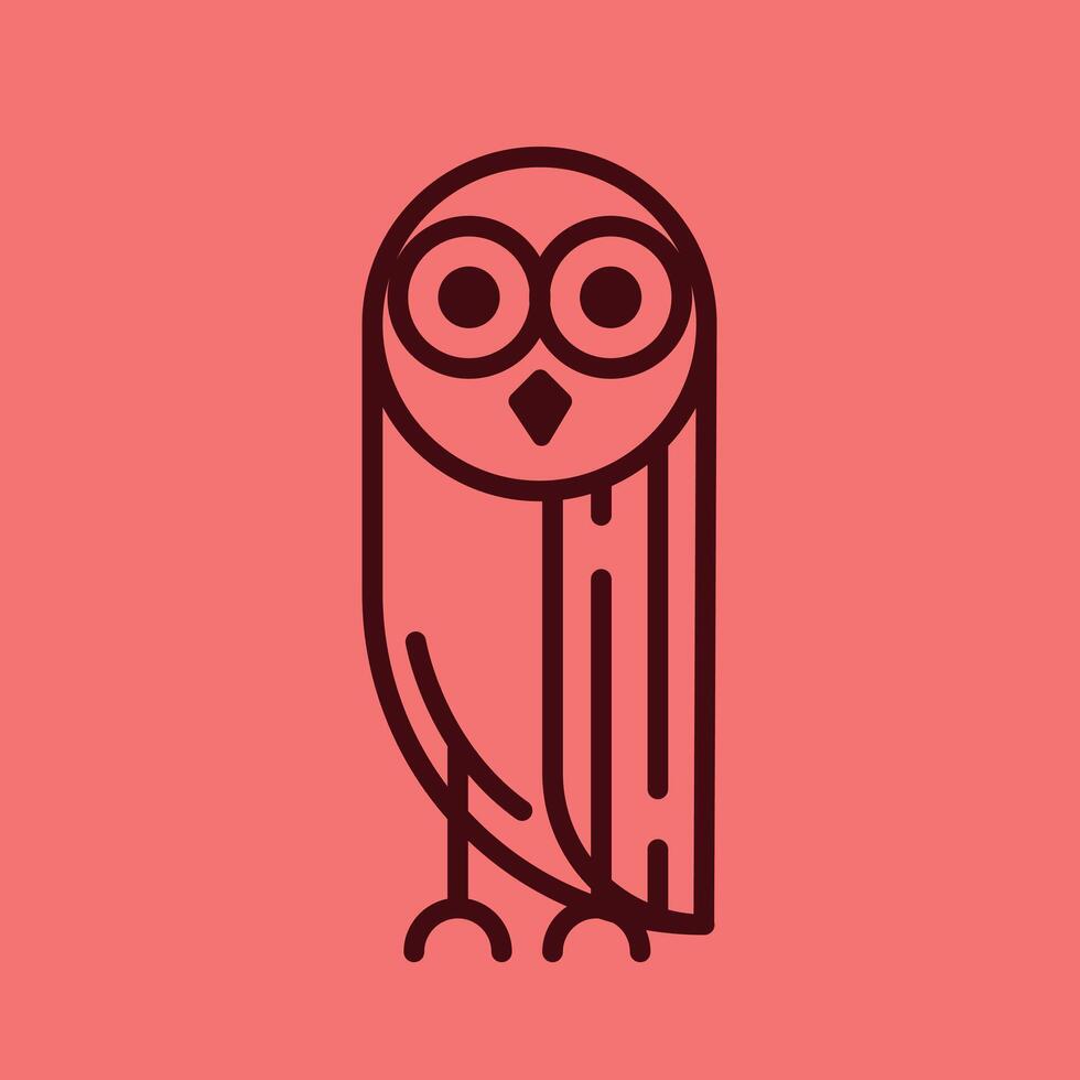 illustration Simple Owl Logo. design Owl Logo. Owl Logo design illustration and icon for website, digital and print vector