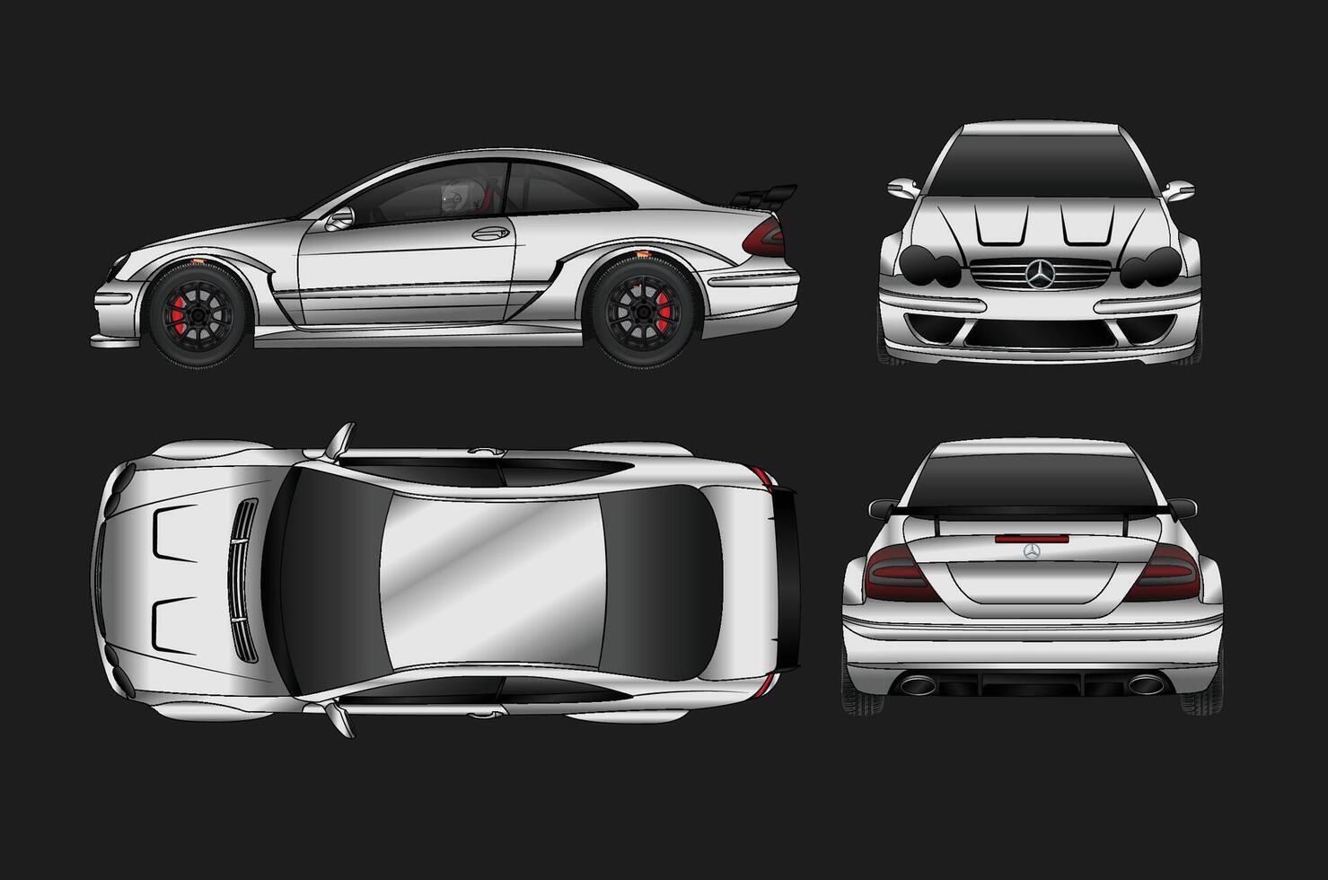 Rallycross car Illustration vector