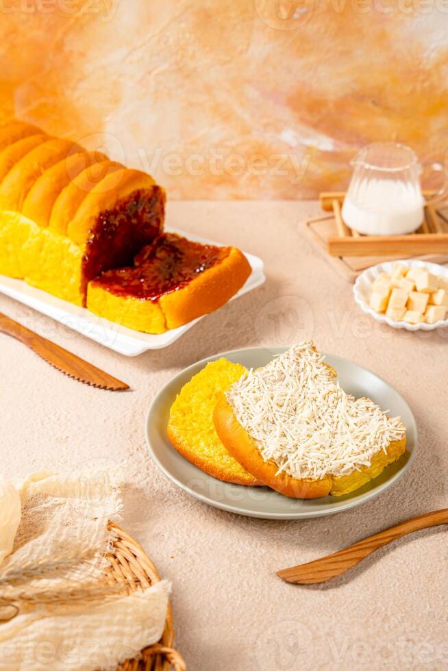 Roti sisir or Homemade Sweet Soft Pull Over Bread photo