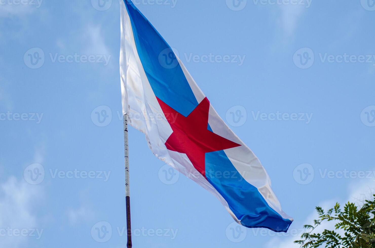 Flag of the Galicia independence movement, called estreleira. photo