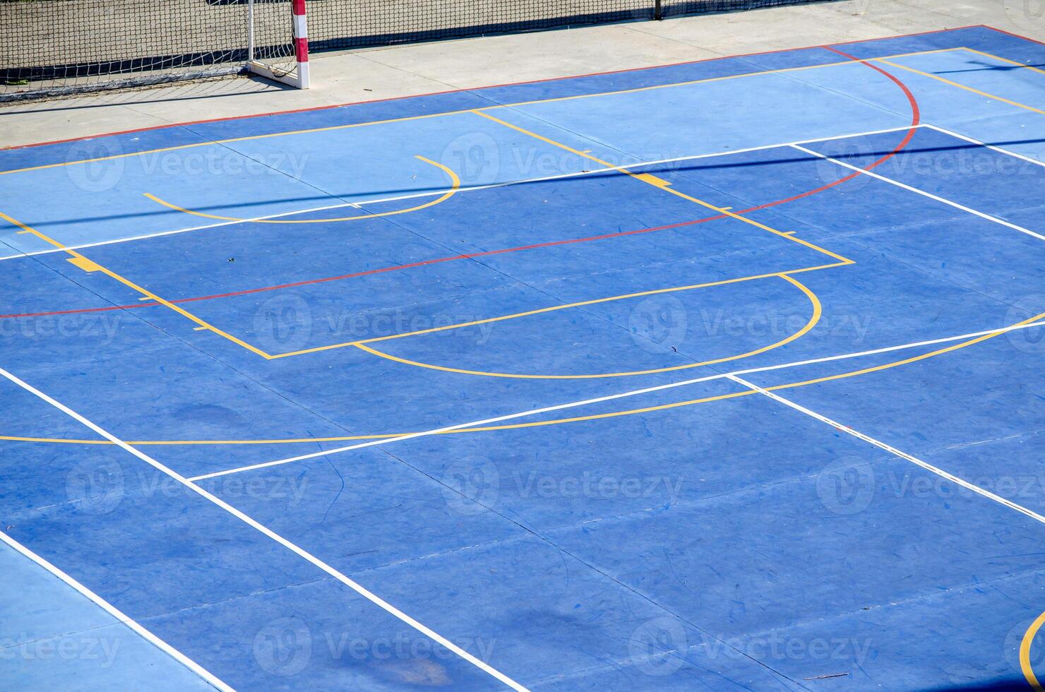 Outdoor gate for futsal or handball, gate of a football or handball playground, sports concept photo