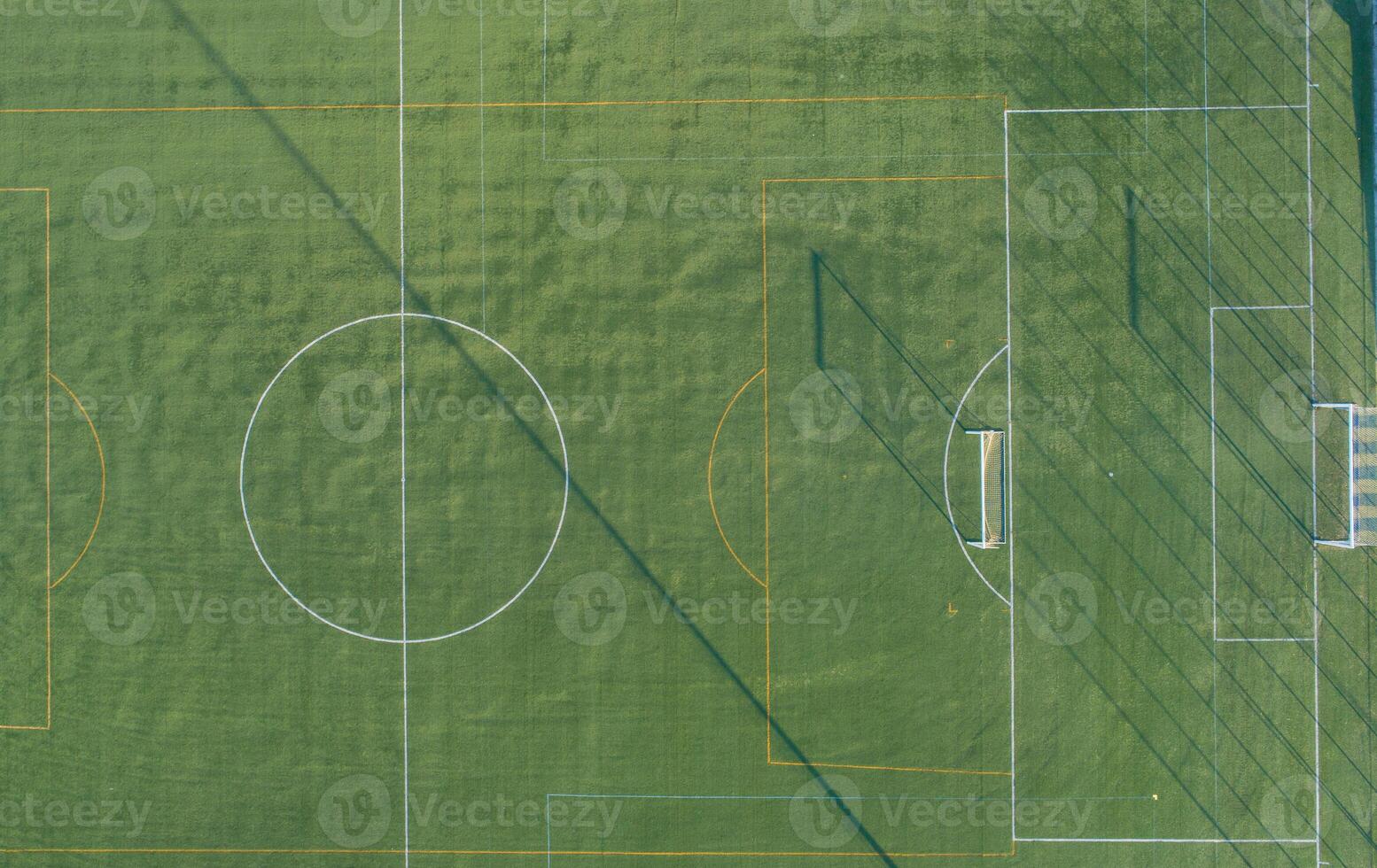 drone aerial image of a soccer field photo