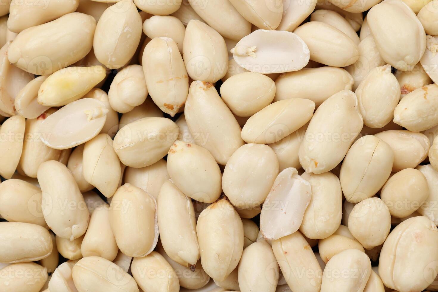 Top view of peanut nut pattern texture background photo