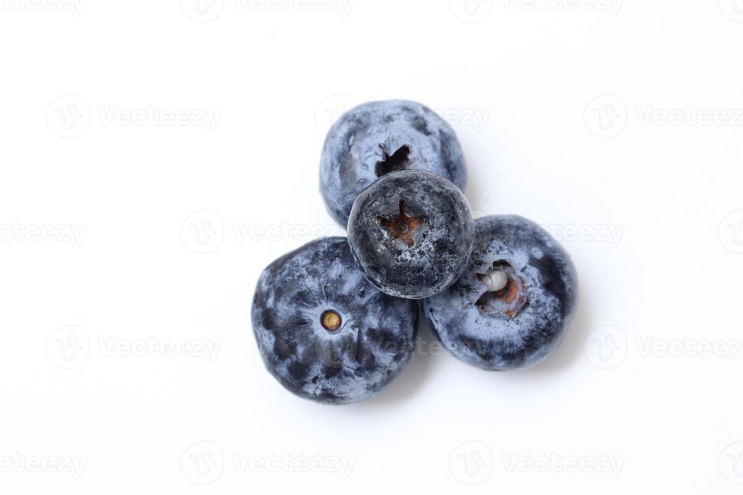 Top view of blueberry fruit on white background, berries fruits on white background, ripe blueberries fruit photo