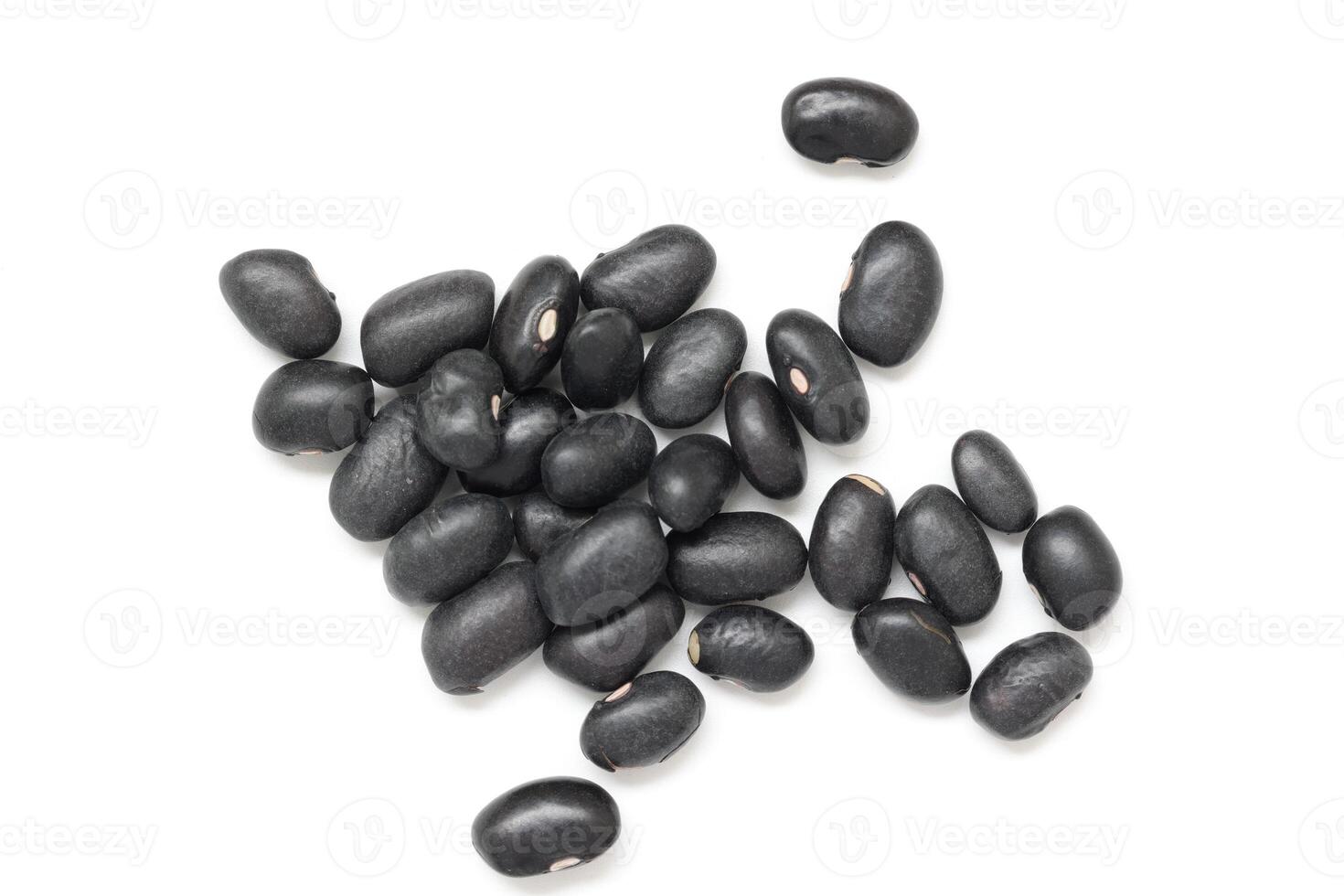 Black beans, top view of black beans seeds background photo