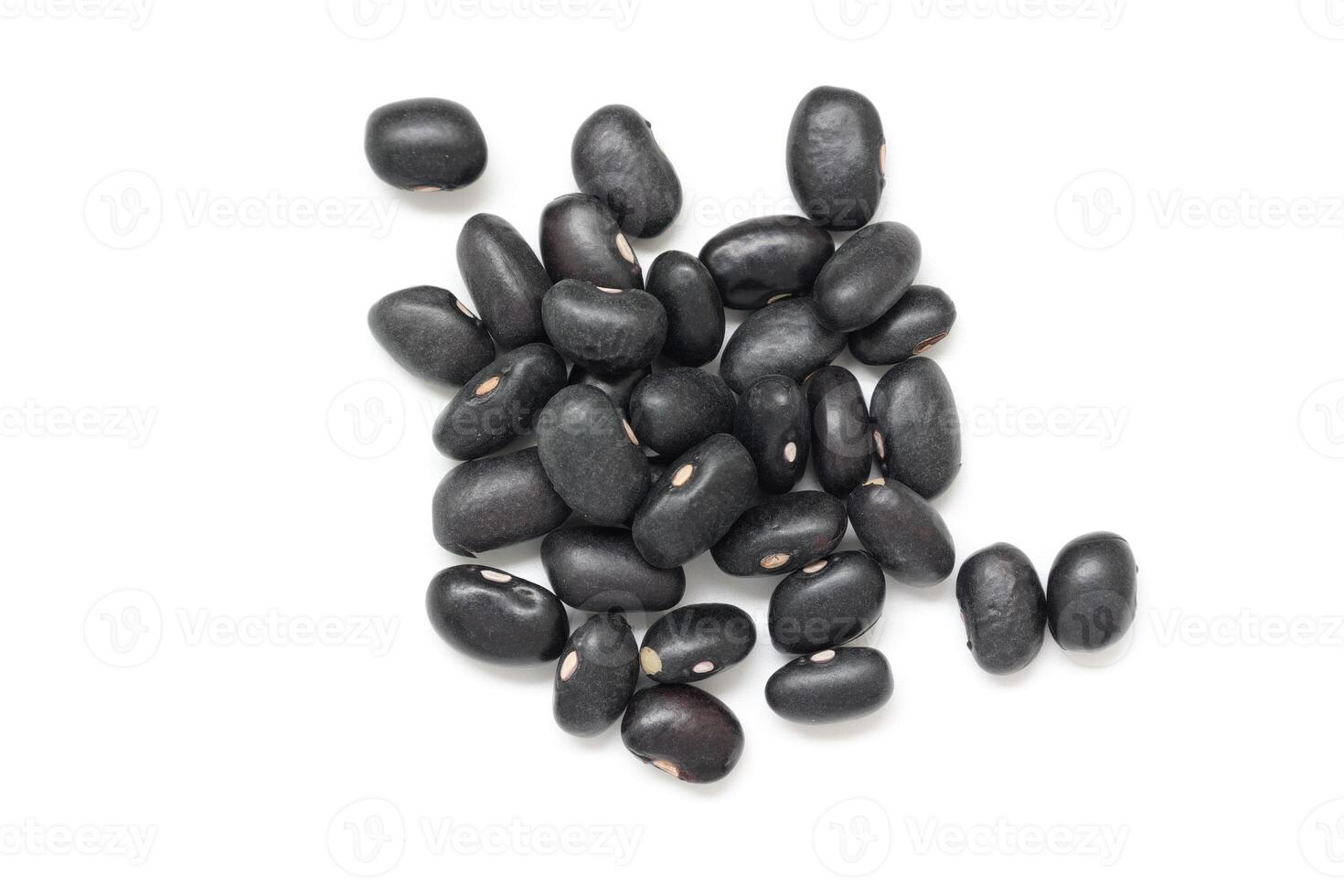 Black beans, top view of black beans seeds background photo