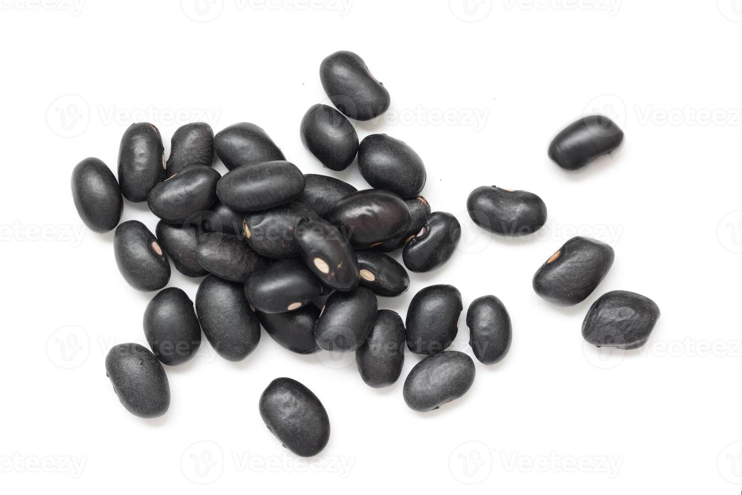 Black beans, top view of black beans seeds background photo