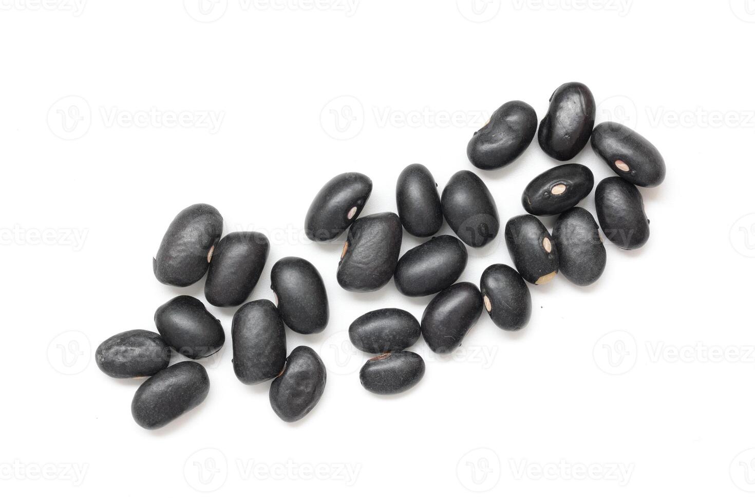 Black beans, top view of black beans seeds background photo