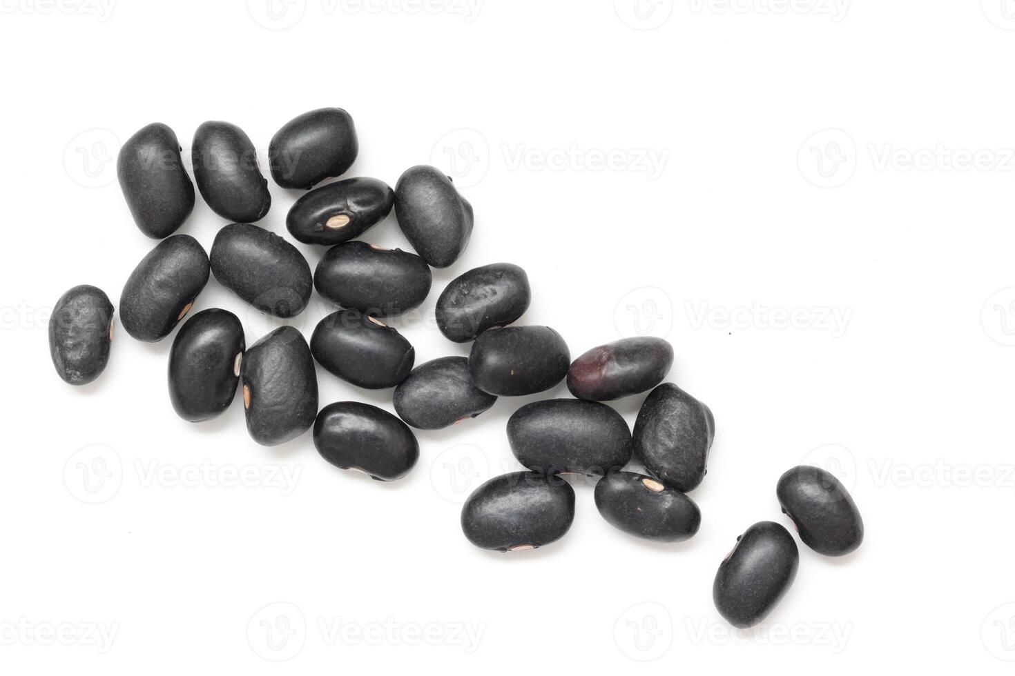 Black beans, top view of black beans seeds background photo