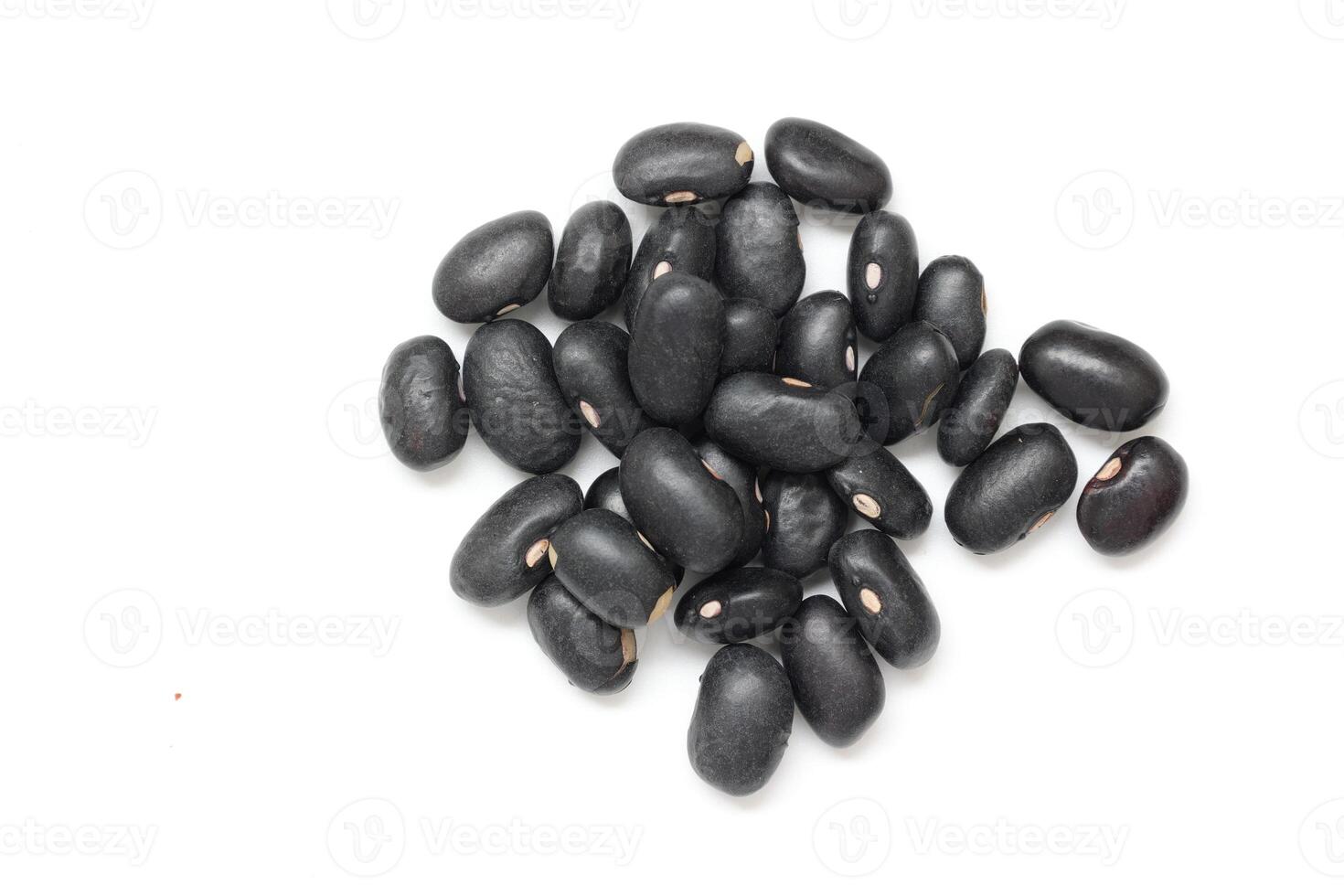 Black beans, top view of black beans seeds background photo