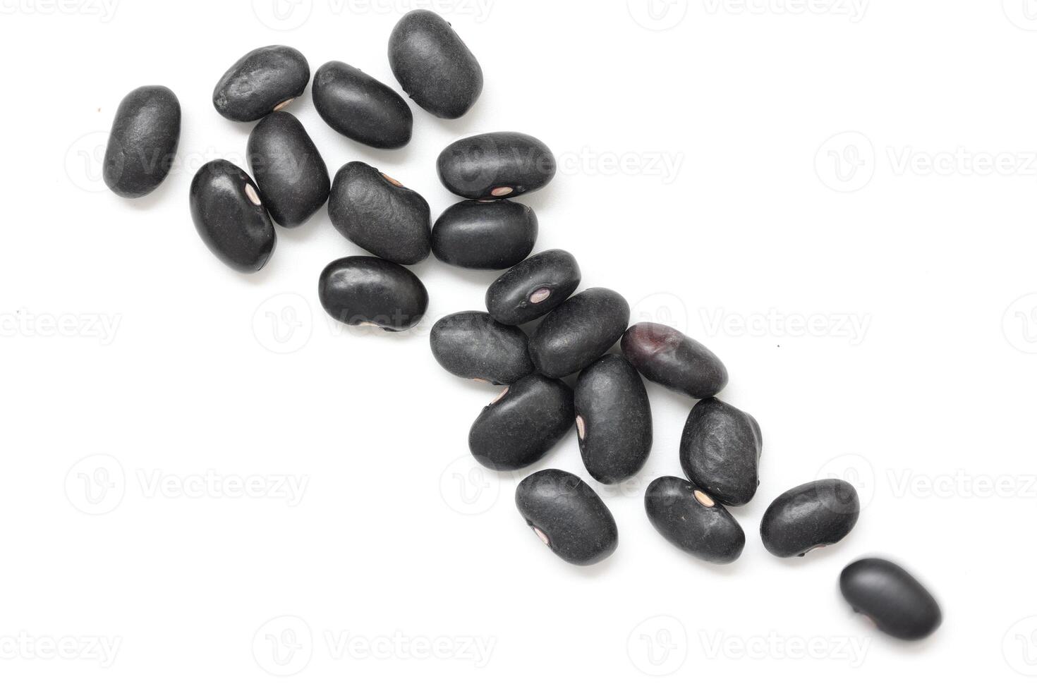 Black beans, top view of black beans seeds background photo