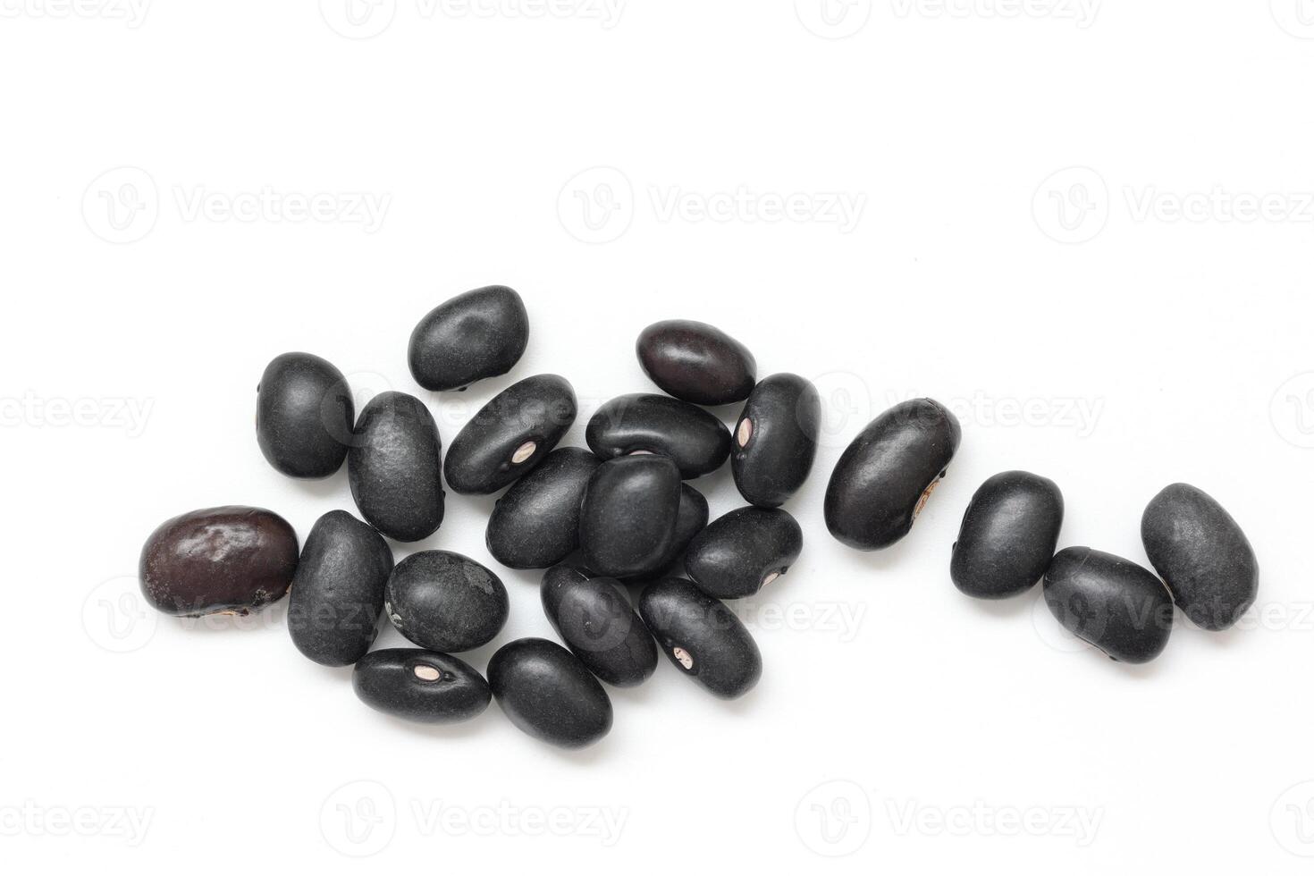 Black beans, top view of black beans seeds background photo