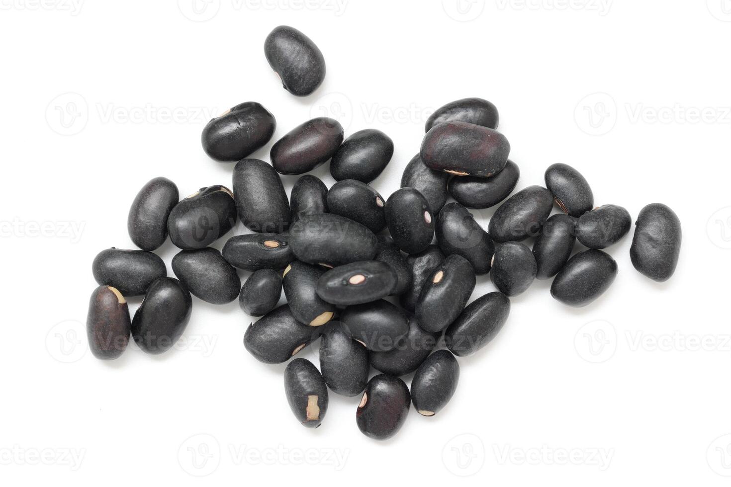 Black beans, top view of black beans seeds background photo