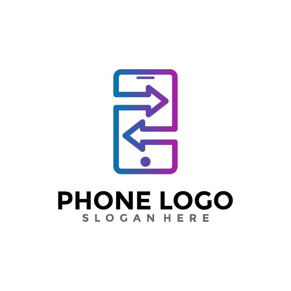 Mobile Phone Logo Design Template. Creative Smartphone Logo . vector