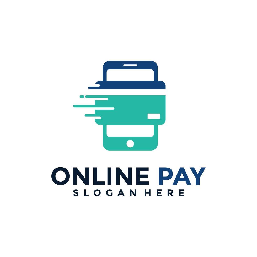 Fast Mobile Pay Logo . Digital Pay Transaction Logo Design Template. vector