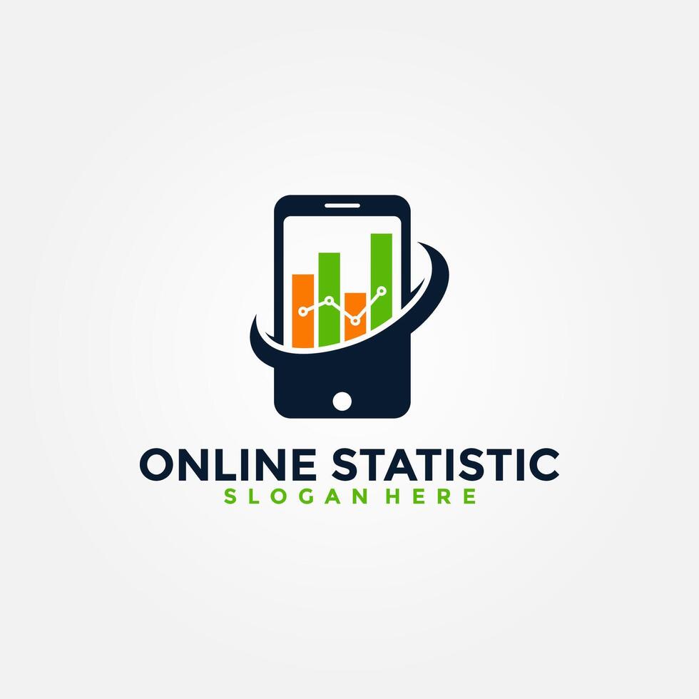 Report Online Statistics Logo . Creative logo for mobile concept and web design. vector