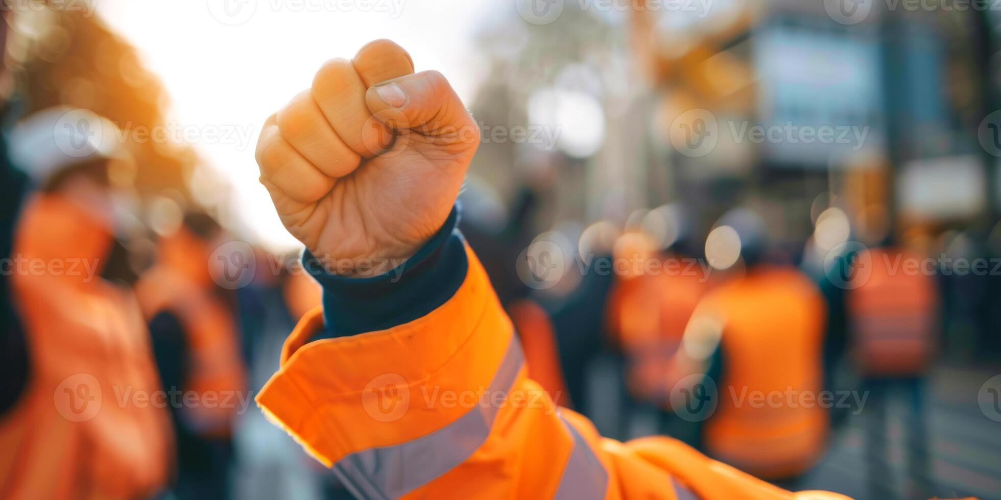Laborers United in Protest, Demanding Rights and Fair Wages photo