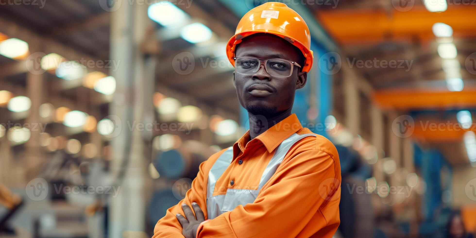 Professional African Engineer in Industrial Environment photo