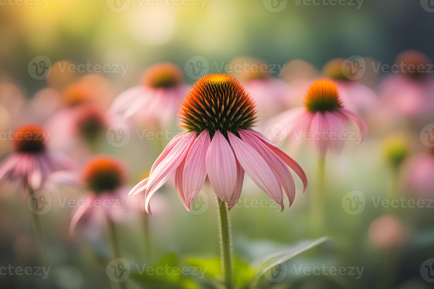 Coneflower bokeh background photo