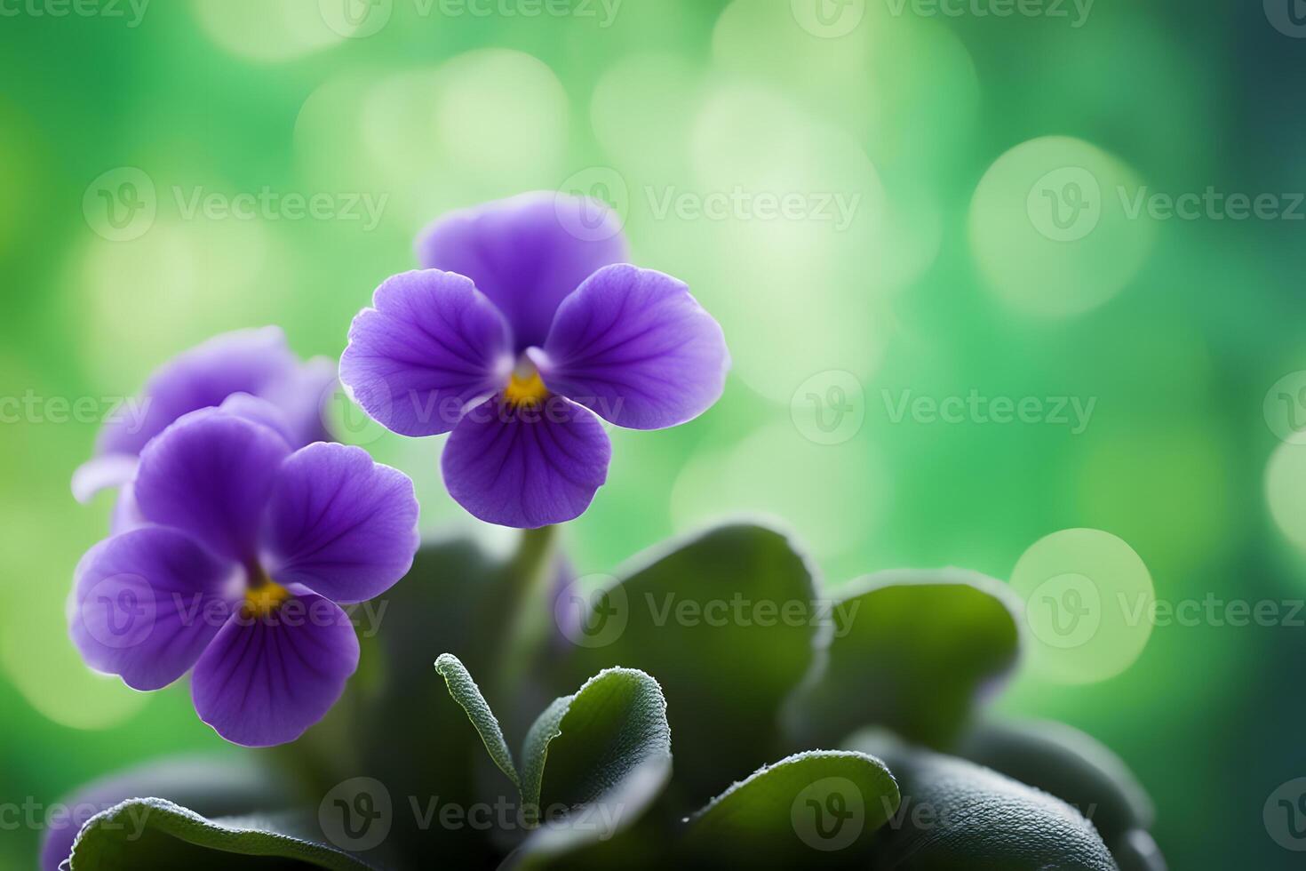 African violet flower bokeh background photo
