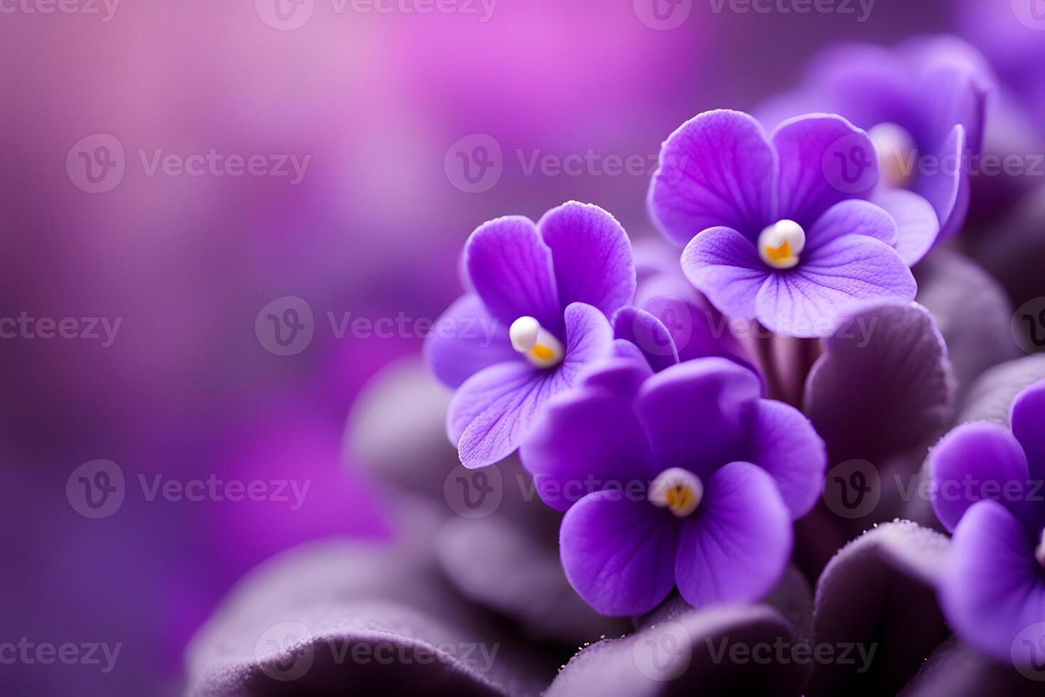 African violet flower bokeh background photo