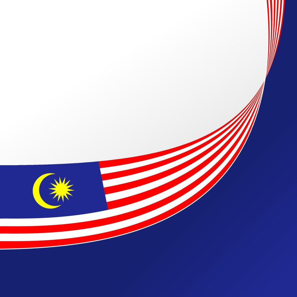 wavy malaysia flag background with copy space for text. malaysia merdeka day vector