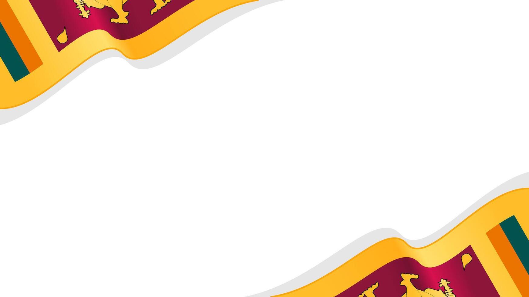 wavy sri lanka flag background with copy space for text. sri lanka independence day vector