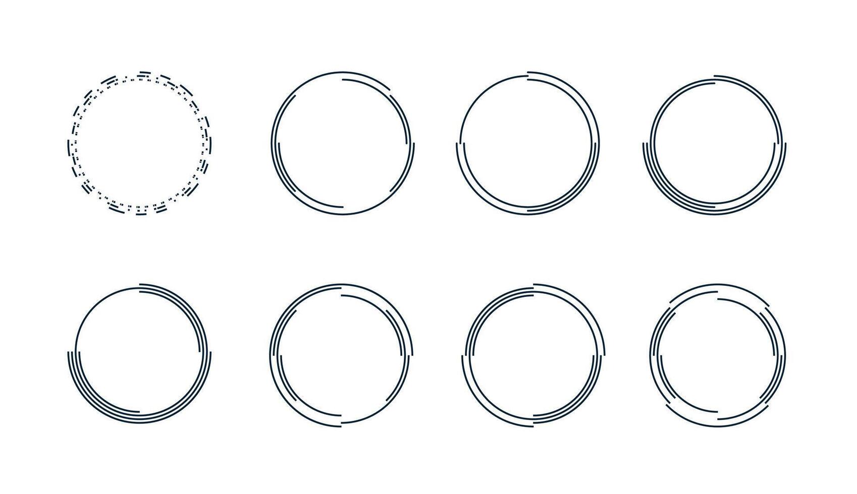round line with a black color vector