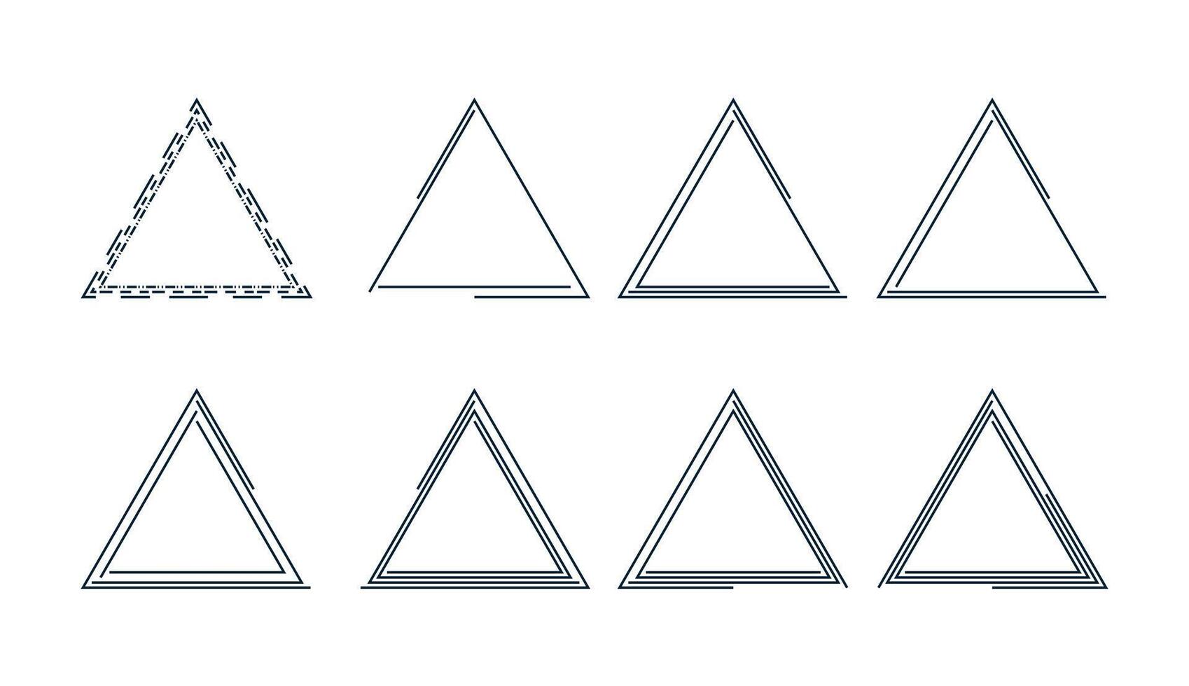 triangle line with a black color vector