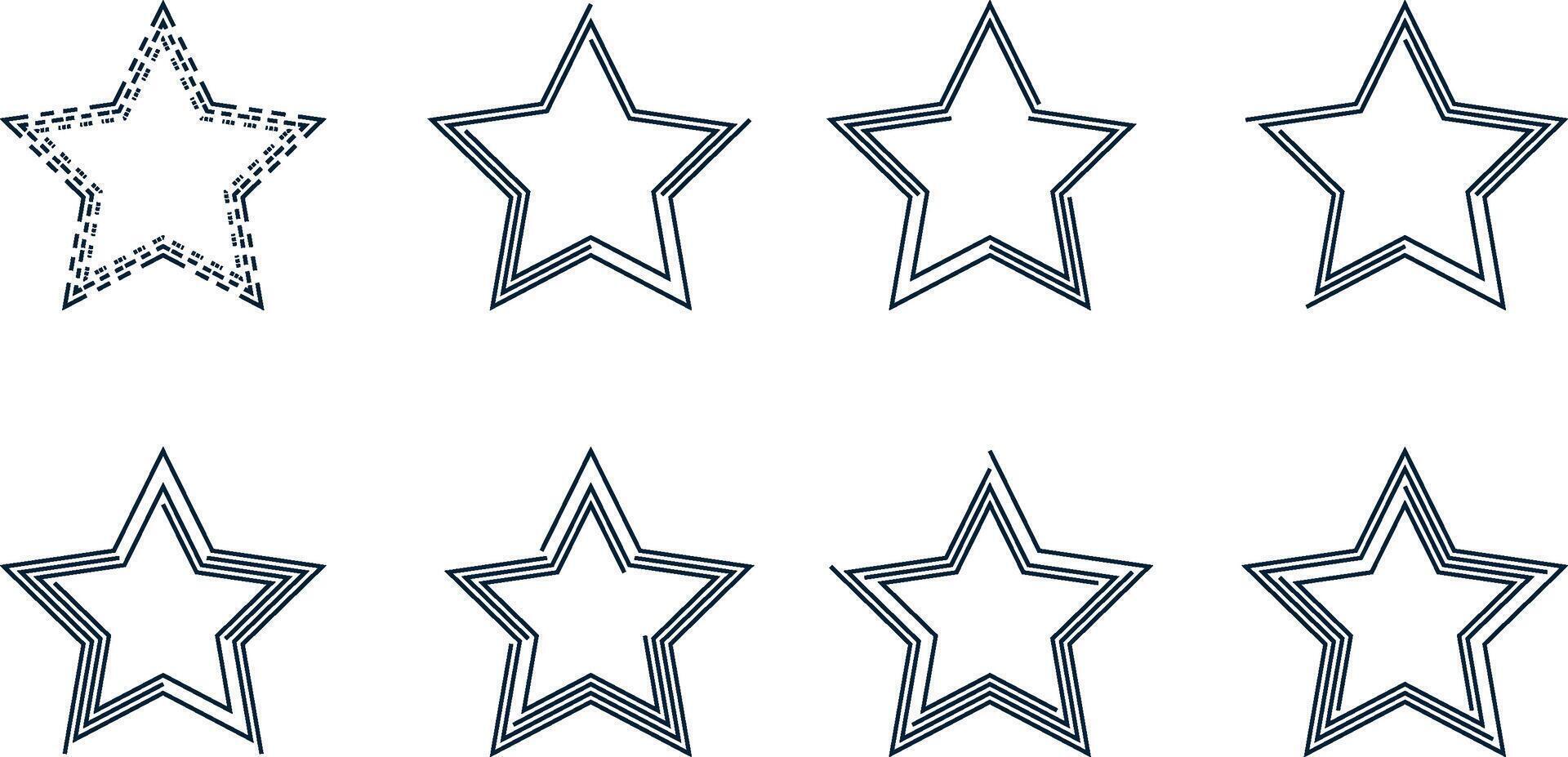 star line with black color vector