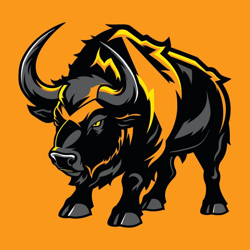 American bison, buffalo. illustration suitable for esport logo needs vector