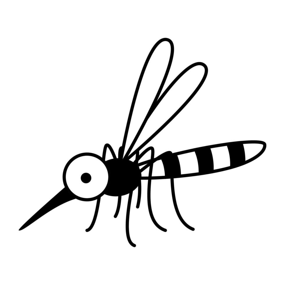 mosquito carrier of dengue fever disease. mosquito bite with allergy rash vector